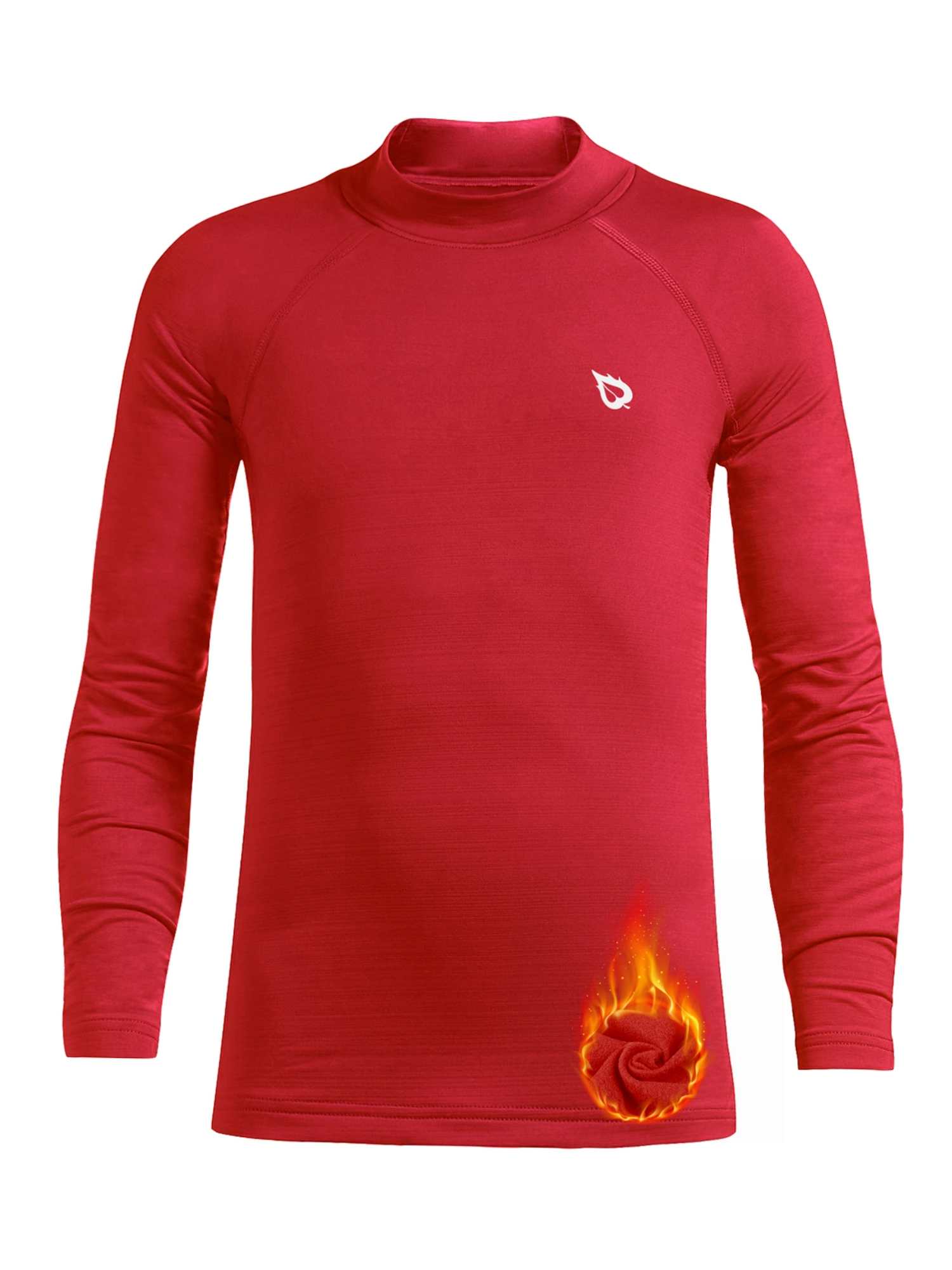 baleaf Boys Thermal Compression Shirts Youth Long Sleeve Fleece Base Layer Soccer Football Cold Gear