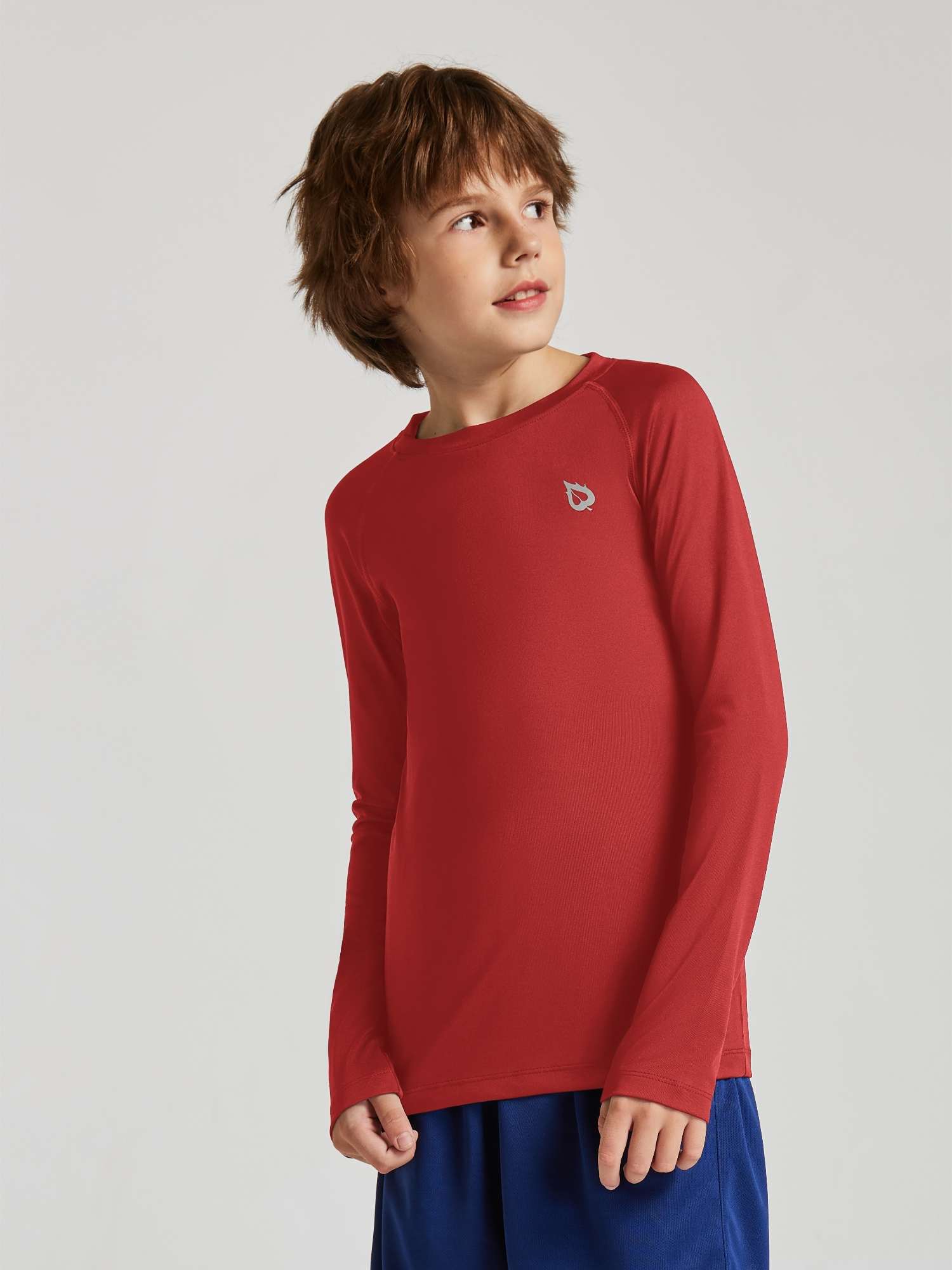 baleaf Boys Compression Shirt Long Sleeve Youth Undershirts Kids Football Baseball Baselayer Cold Gear Quick Dry