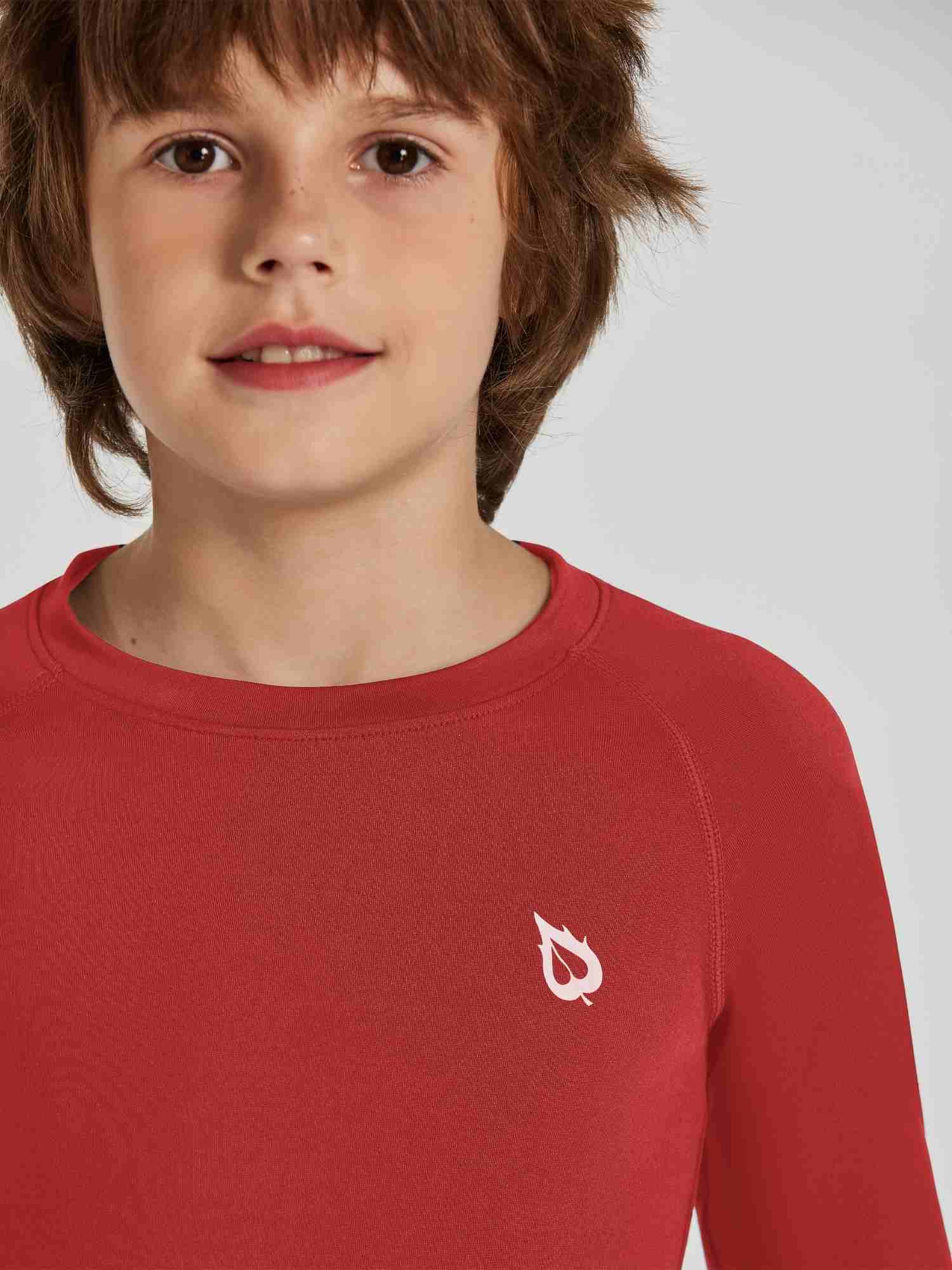 baleaf Boys Compression Shirt Long Sleeve Youth Undershirts Kids Football Baseball Baselayer Cold Gear Quick Dry