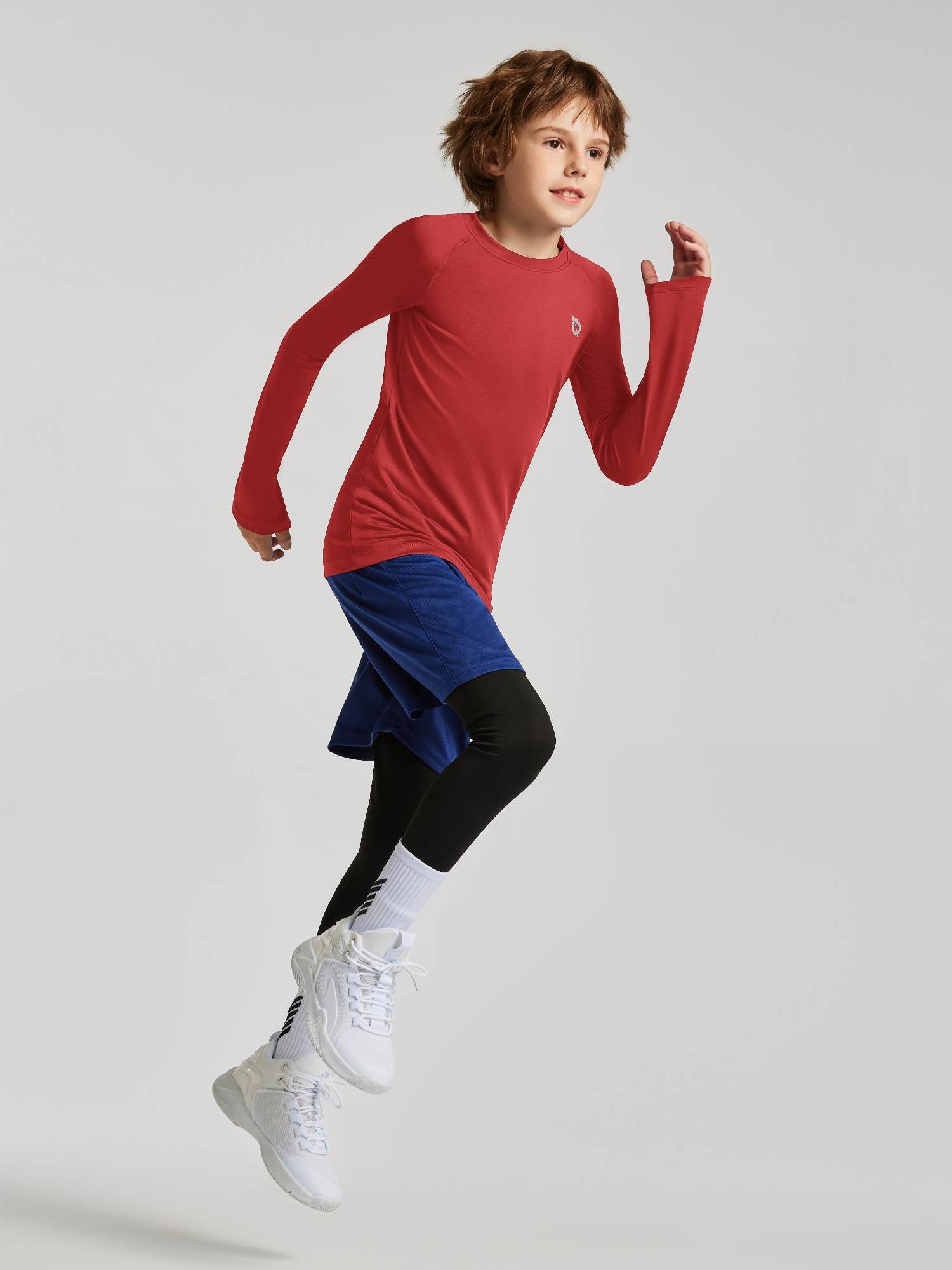 baleaf Boys Compression Shirt Long Sleeve Youth Undershirts Kids Football Baseball Baselayer Cold Gear Quick Dry