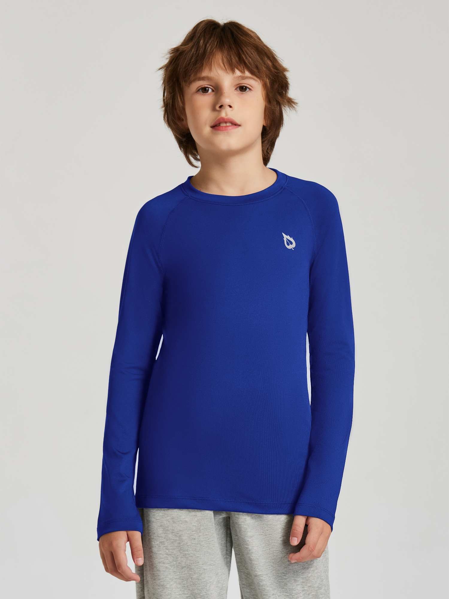 baleaf Boys Compression Shirt Long Sleeve Youth Undershirts Kids Football Baseball Baselayer Cold Gear Quick Dry