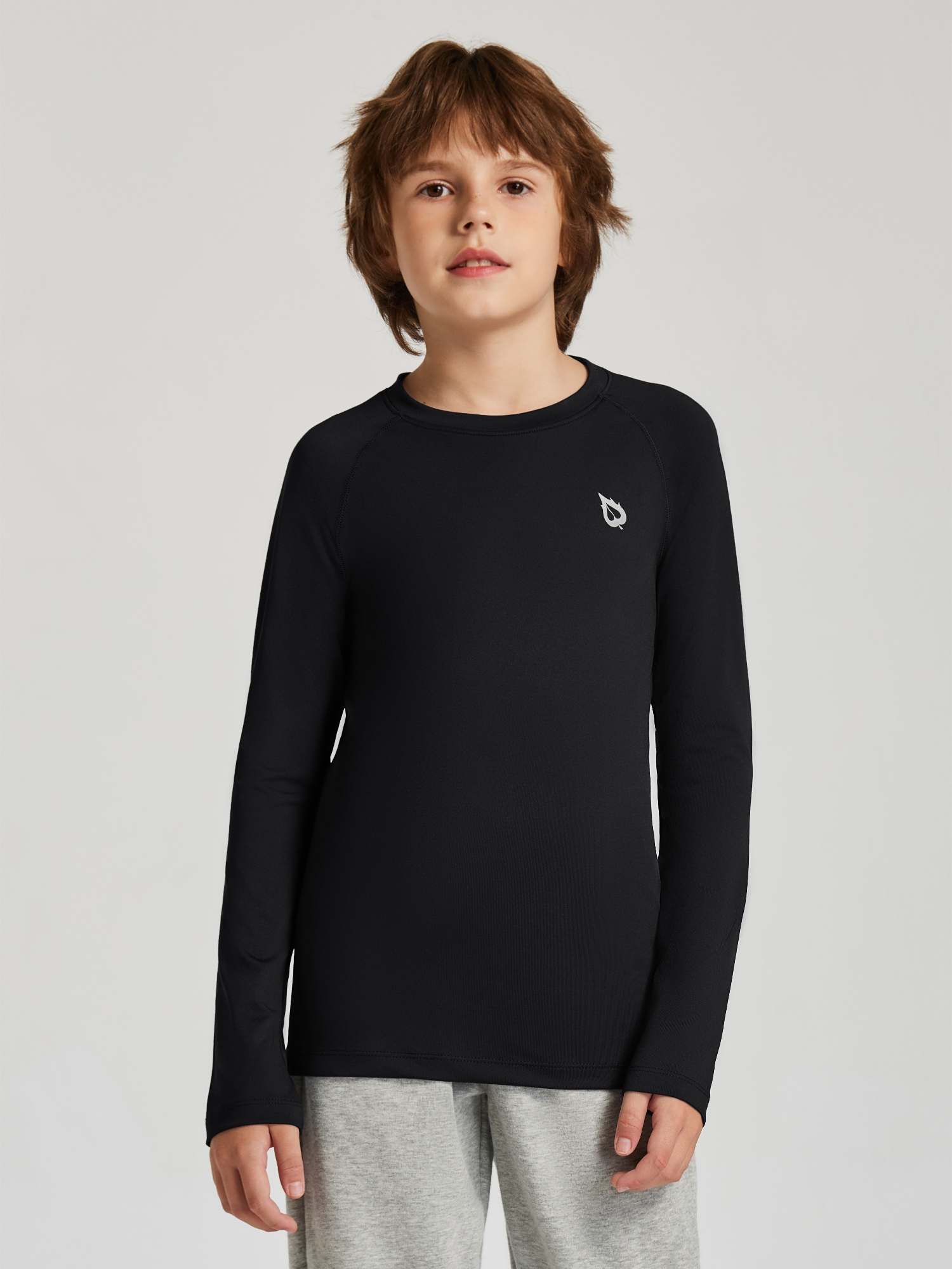 baleaf Boys Compression Shirt Long Sleeve Youth Undershirts Kids Football Baseball Baselayer Cold Gear Quick Dry