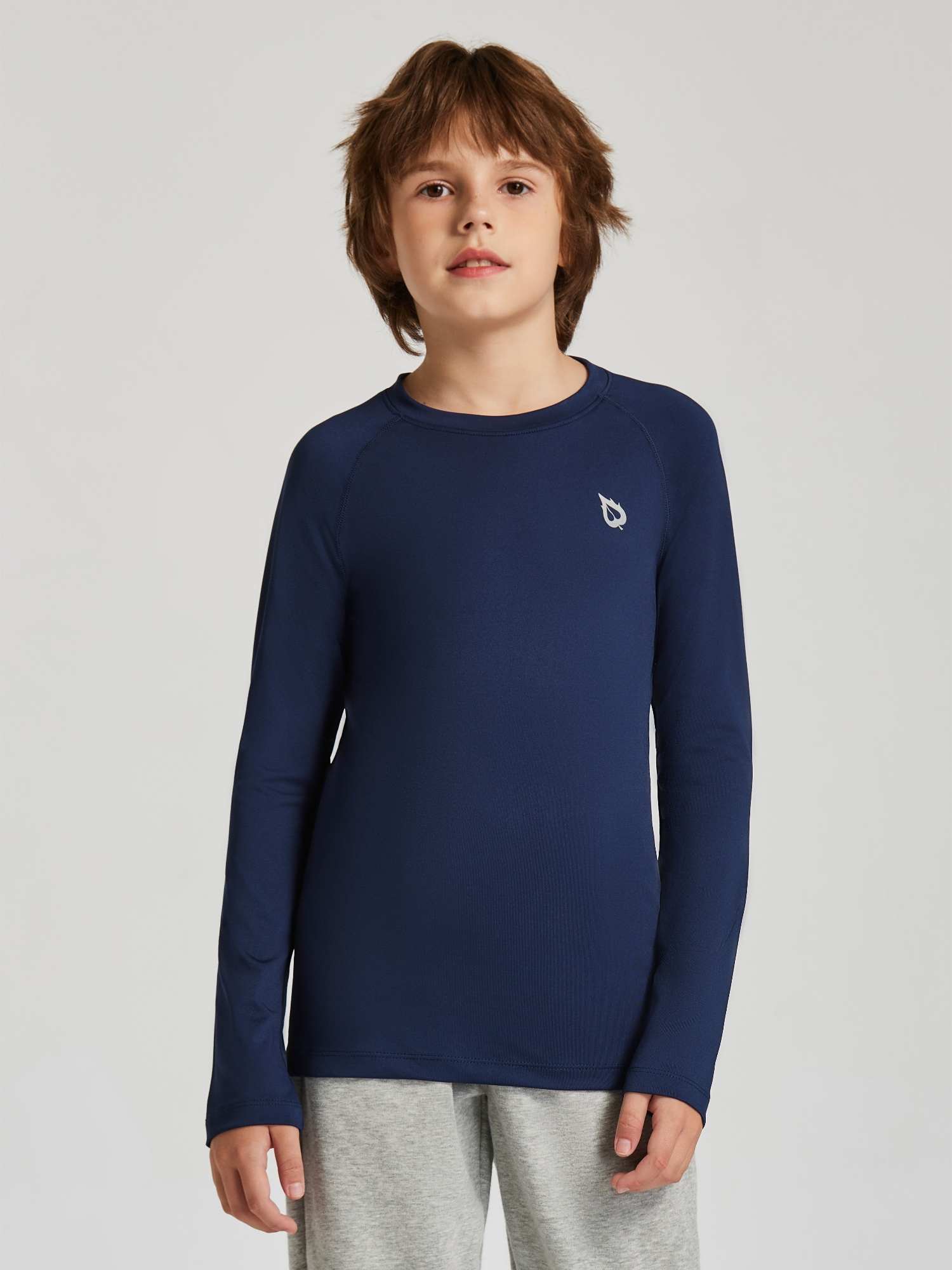baleaf Boys Compression Shirt Long Sleeve Youth Undershirts Kids Football Baseball Baselayer Cold Gear Quick Dry