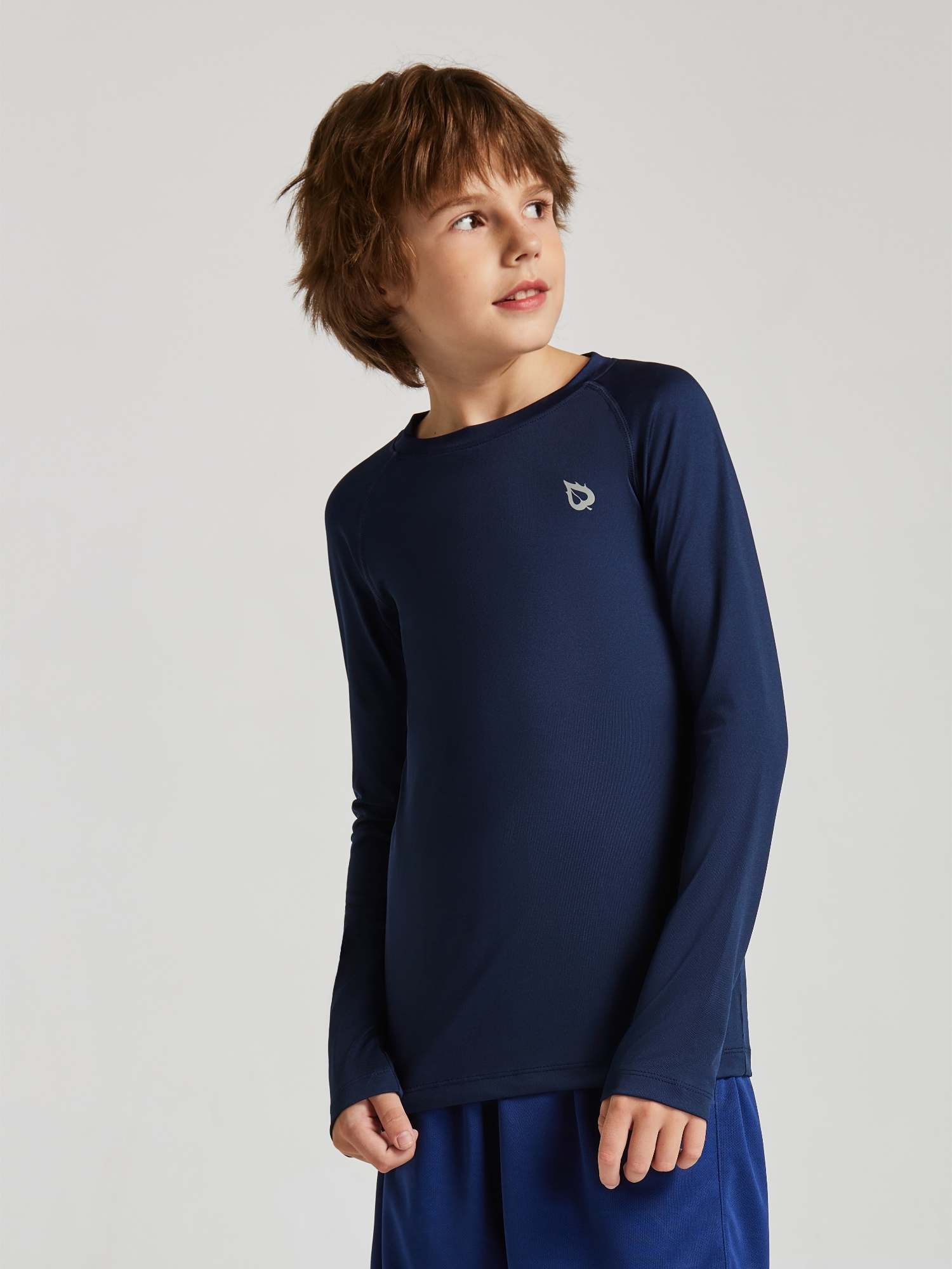 baleaf Boys Compression Shirt Long Sleeve Youth Undershirts Kids Football Baseball Baselayer Cold Gear Quick Dry