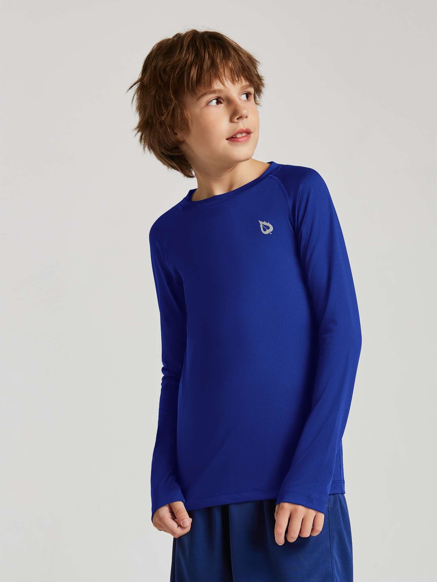 baleaf Boys Compression Shirt Long Sleeve Youth Undershirts Kids Football Baseball Baselayer Cold Gear Quick Dry