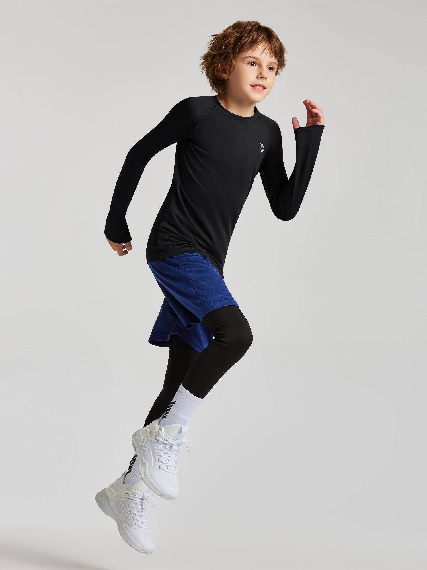 baleaf Boys Compression Shirt Long Sleeve Youth Undershirts Kids Football Baseball Baselayer Cold Gear Quick Dry