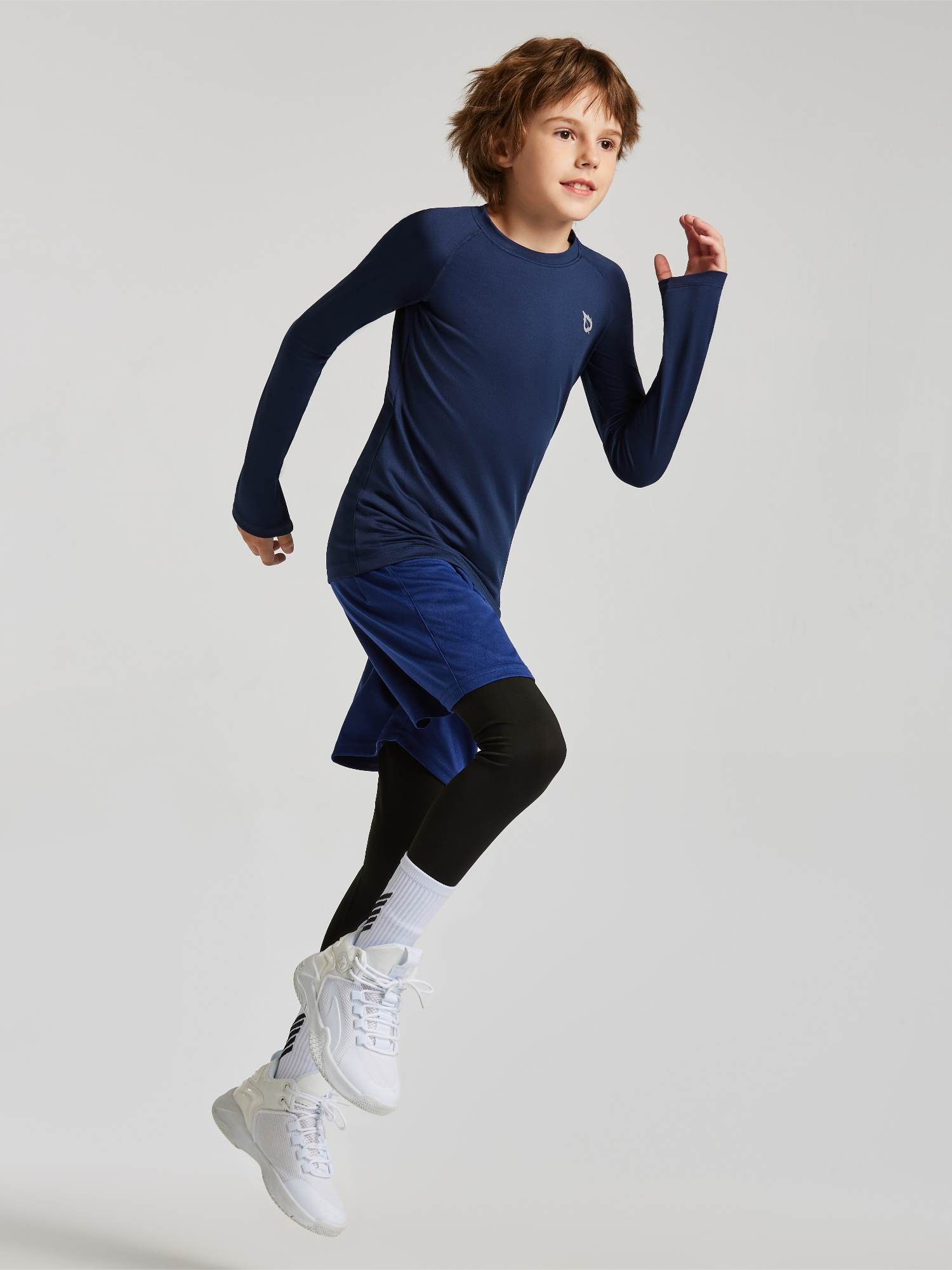 baleaf Boys Compression Shirt Long Sleeve Youth Undershirts Kids Football Baseball Baselayer Cold Gear Quick Dry