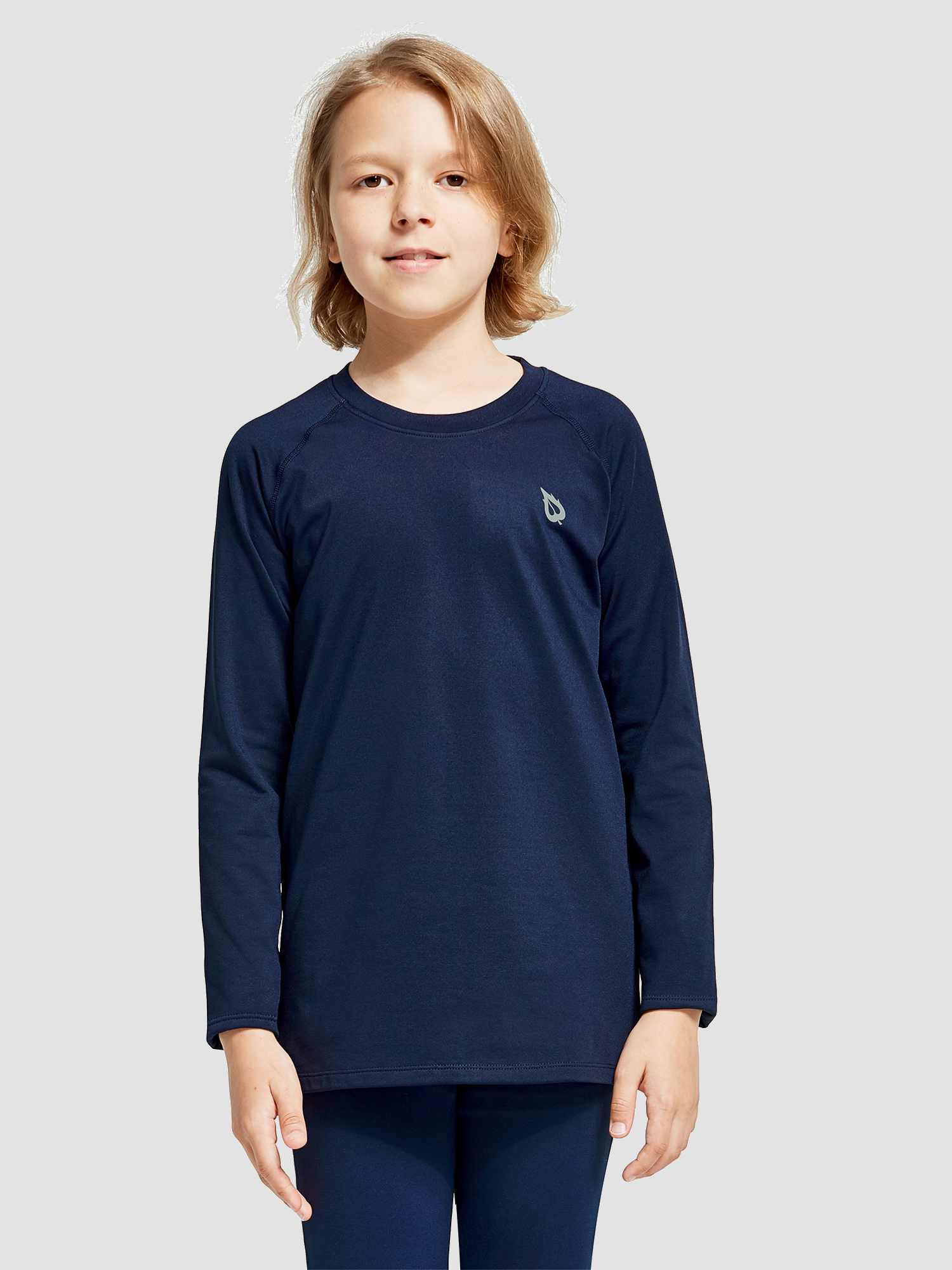 baleaf Boys Thermal Compression Shirts Youth Long Sleeve Fleece Base Layer Soccer Football Cold Gear