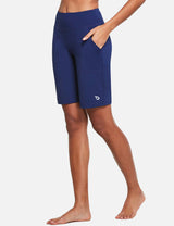 BALEAF Women's 10 Bermuda Shorts Long Cotton Casual Summer Knee