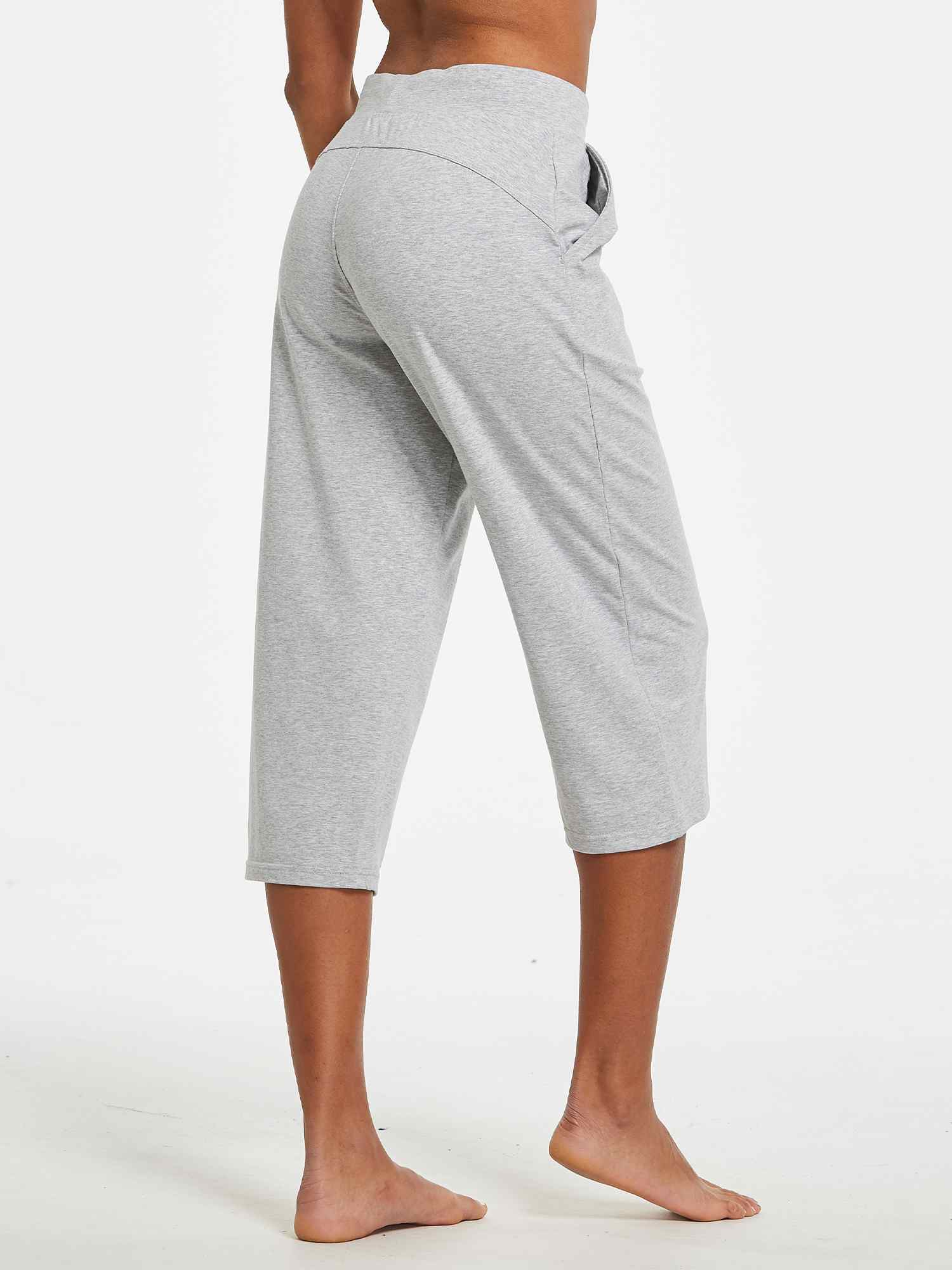 Women's Lightweight Wide-Leg Cotton Capri Pants – Baleaf Sports