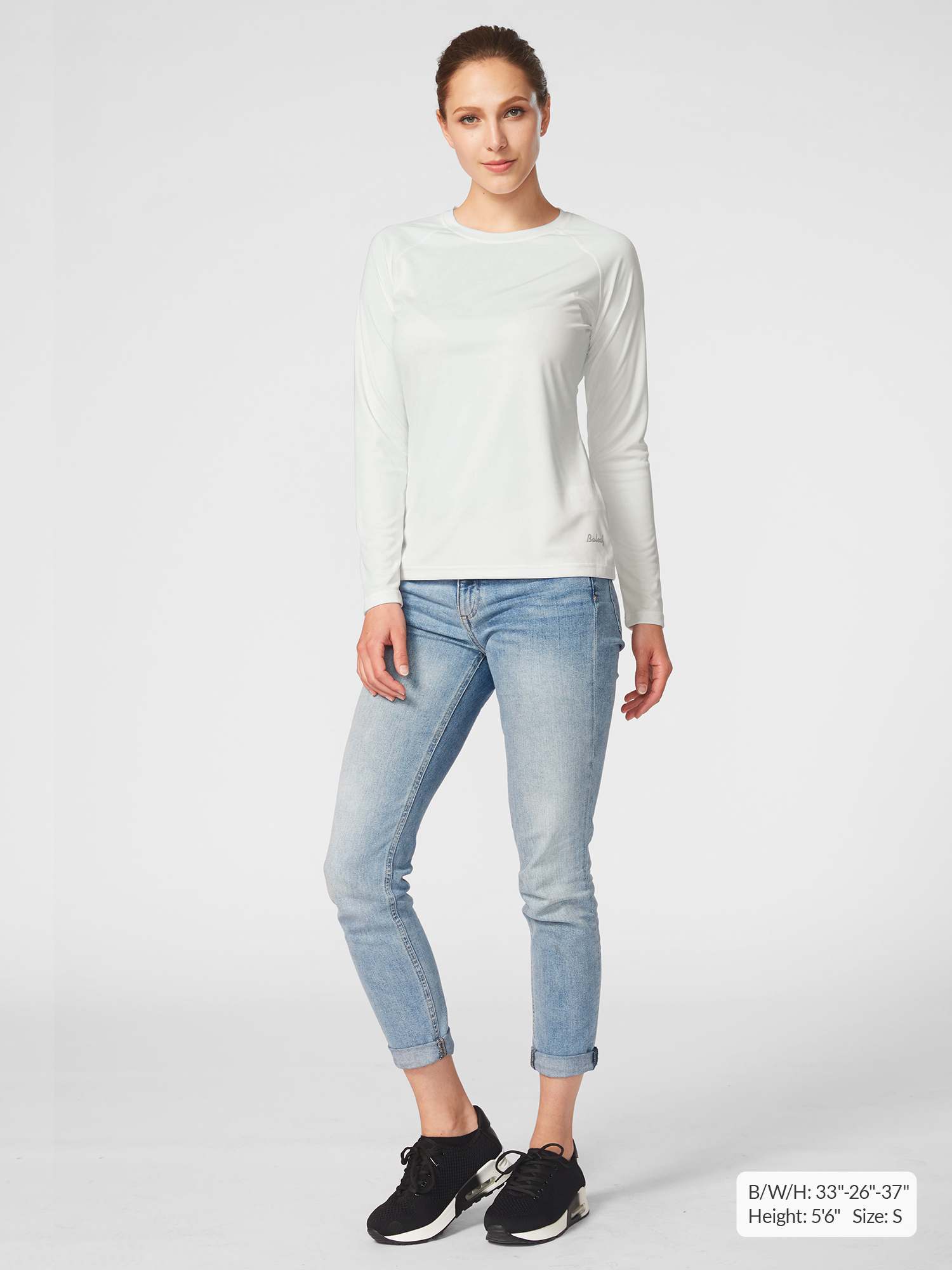 UPF50+ Camisa de sol en el cuello de la tripulación