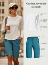 UPF50+ sun shirt and DWR shorts set for casual outdoor adventures and travel.