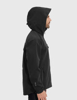 Baleaf Men's Breathable Waterproof Hooded Jacket Anthracite Side
