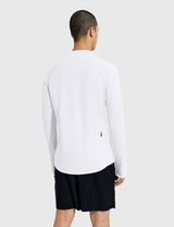 Baleaf Men's Crewneck UPF 50+ Half-Zip Long Sleeve Lucent White Back