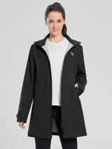 Flyleaf Mid-Length Hooded Waterproof Jacket