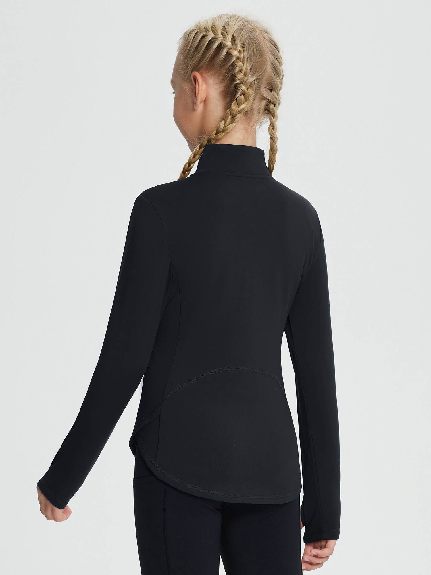 baleaf Girls Long Sleeve Shirts Fleece Jacket Fall Half Zip Pullover Kids Sweatshirts Athletic Thermal Coat