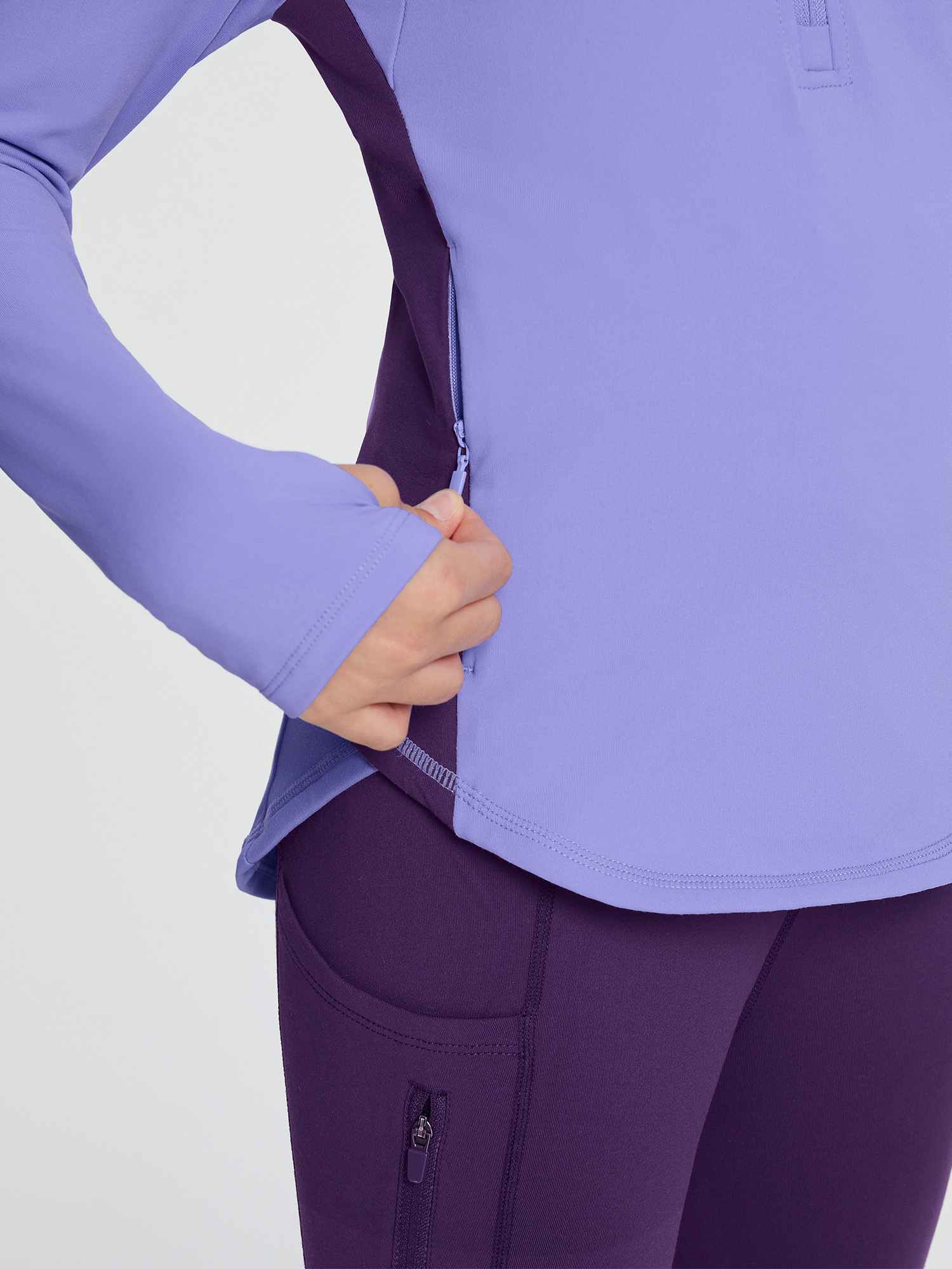 baleaf Girls Long Sleeve Shirts Fleece Jacket Fall Half Zip Pullover Kids Sweatshirts Athletic Thermal Coat