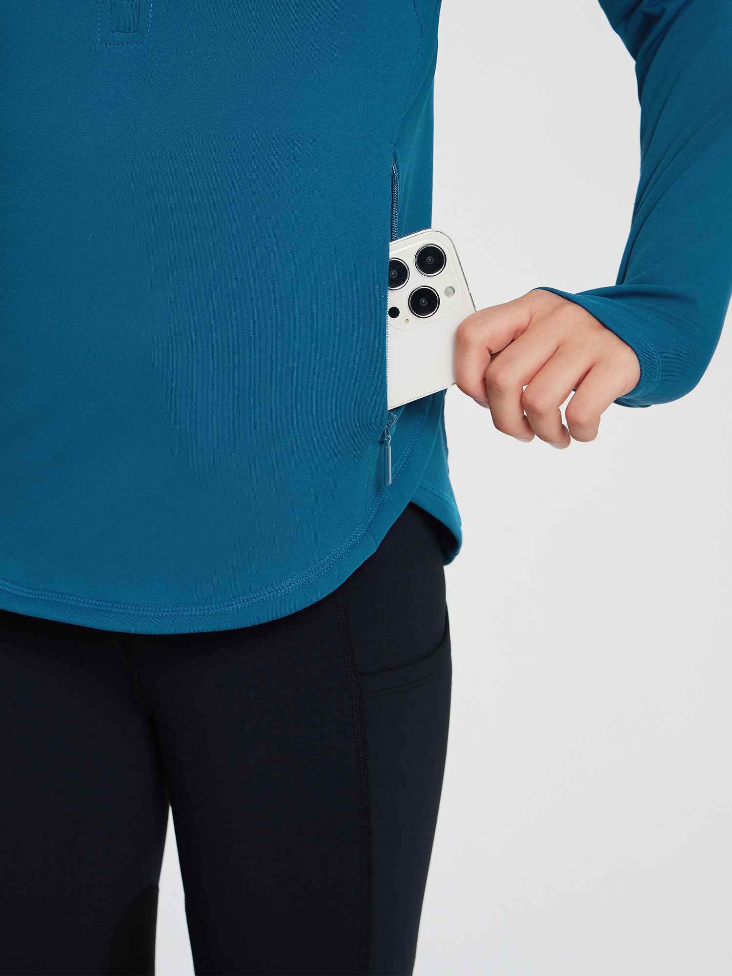 baleaf Girls Long Sleeve Shirts Fleece Jacket Fall Half Zip Pullover Kids Sweatshirts Athletic Thermal Coat