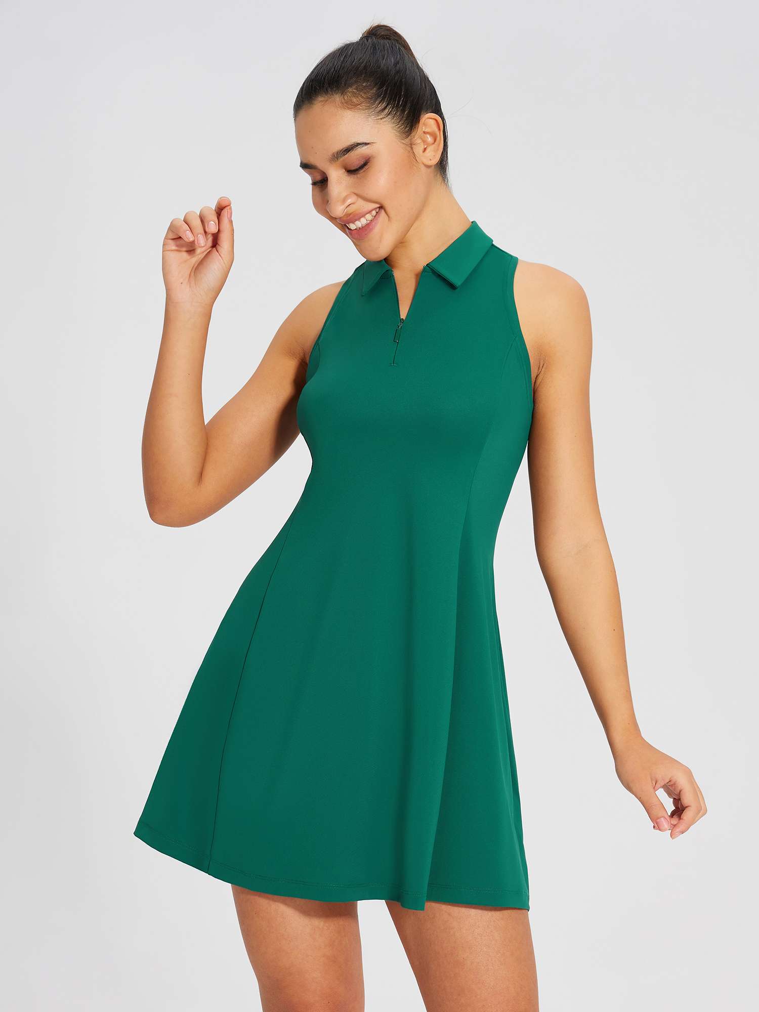 knee length dresses for ladies Sleeveless Golf Dress | Built-in Shorts & Moisture-Wick