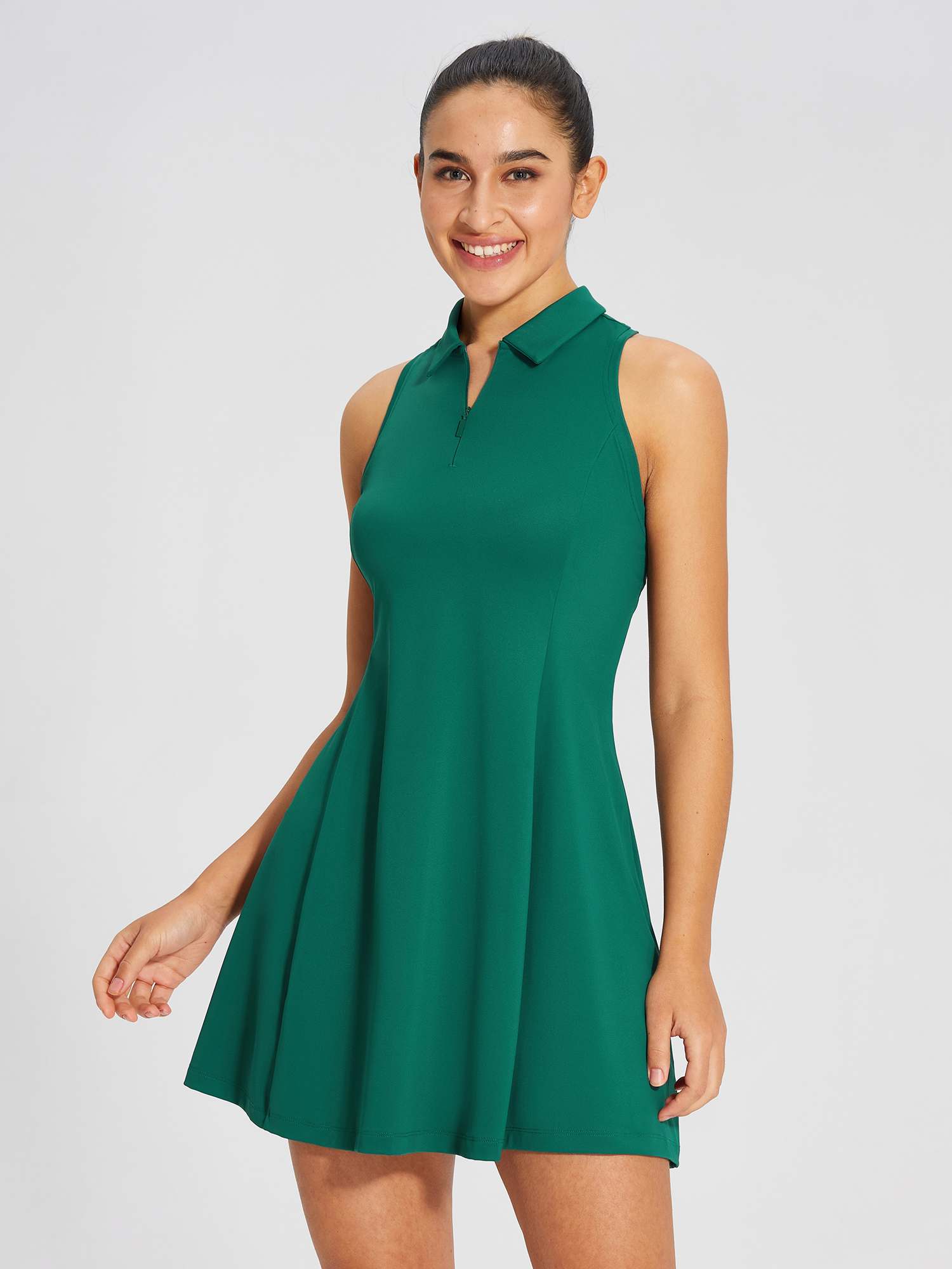 green emerald velvet dress Fitted Heart Freedom Sports Dress main image 1
