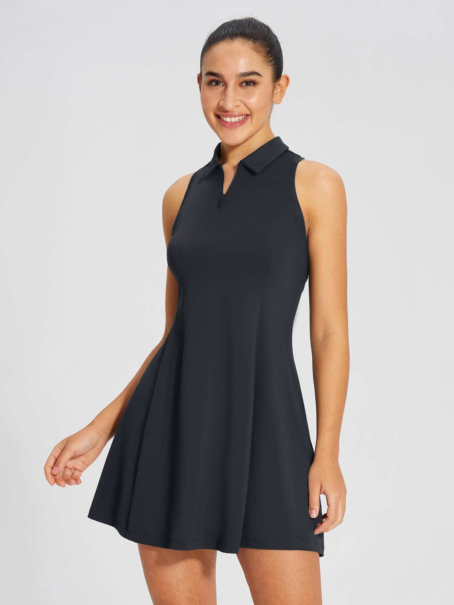 Sleeveless Golf Dress | Built-in Shorts & Moisture-Wick - Baleaf Light Blue / M Sleeveless Golf Dress | Built-in Shorts & Moisture-Wick - Baleaf Light Blue / M