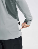 Baleaf Men‘s Quick-dry UPF 50+ Zipper Pocket Shirt High-Rise Details