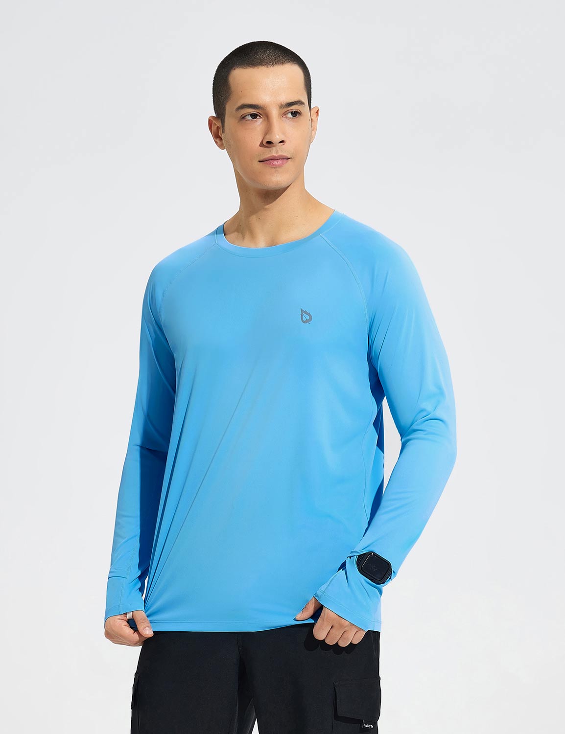Baleaf Men‘s Quick-dry UPF 50+ Zipper Pocket Shirt Ethereal Blue Main