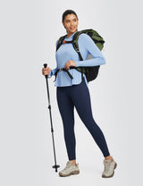 Baleaf Women's High Rise Performance Tight-Fit Hiking Pants Dark Sapphire Full