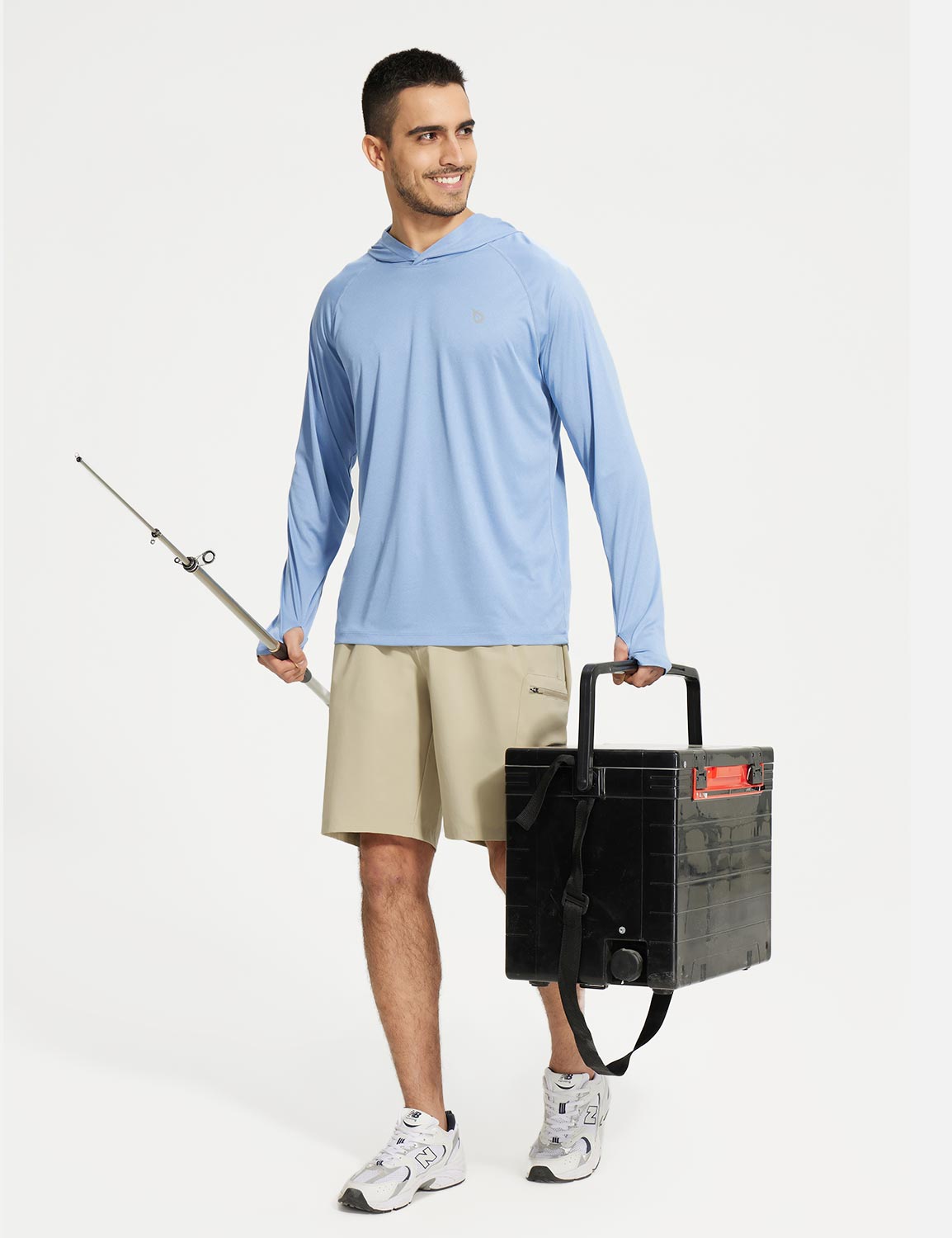 Baleaf Men's Breathable Multi-pocket Fishing Shorts Doeskin Full