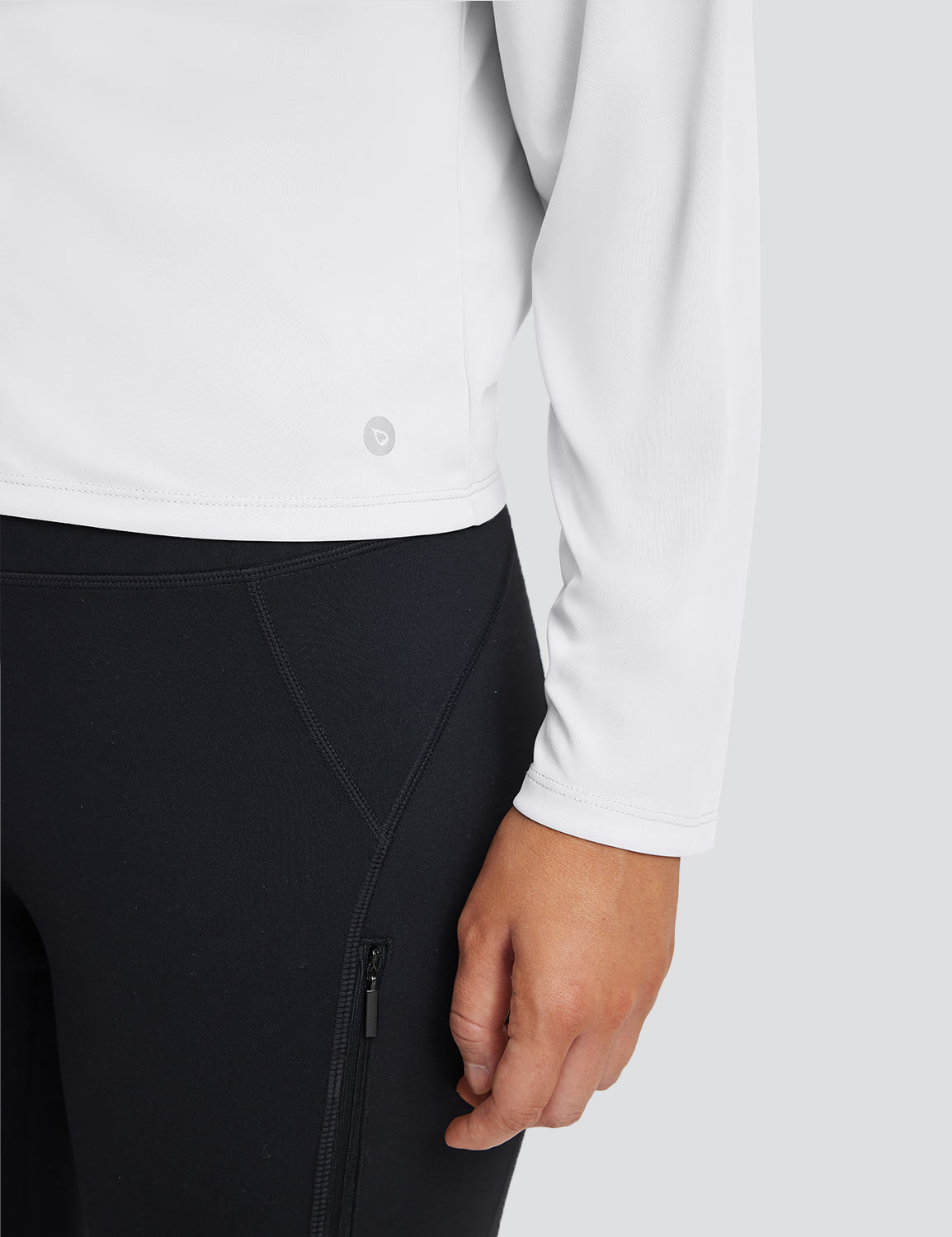 Baleaf Women's UPF 50+ Short Buckled Jacket Lucent White Details