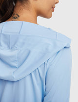 Baleaf Women's Quick-dry Sun-protective Hooded Jacket Kentucky Blue Details