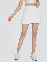 Baleaf Women's High-rise Patchwork Pleated Skirt Lucent White Main