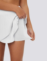 Baleaf Women's Soft UPF 50+ Pleated Tennis Skorts Lucent White Details