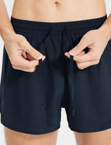 Baleaf Men's Lightweight Quick Dry Woven Shorts Dark Sapphire Details