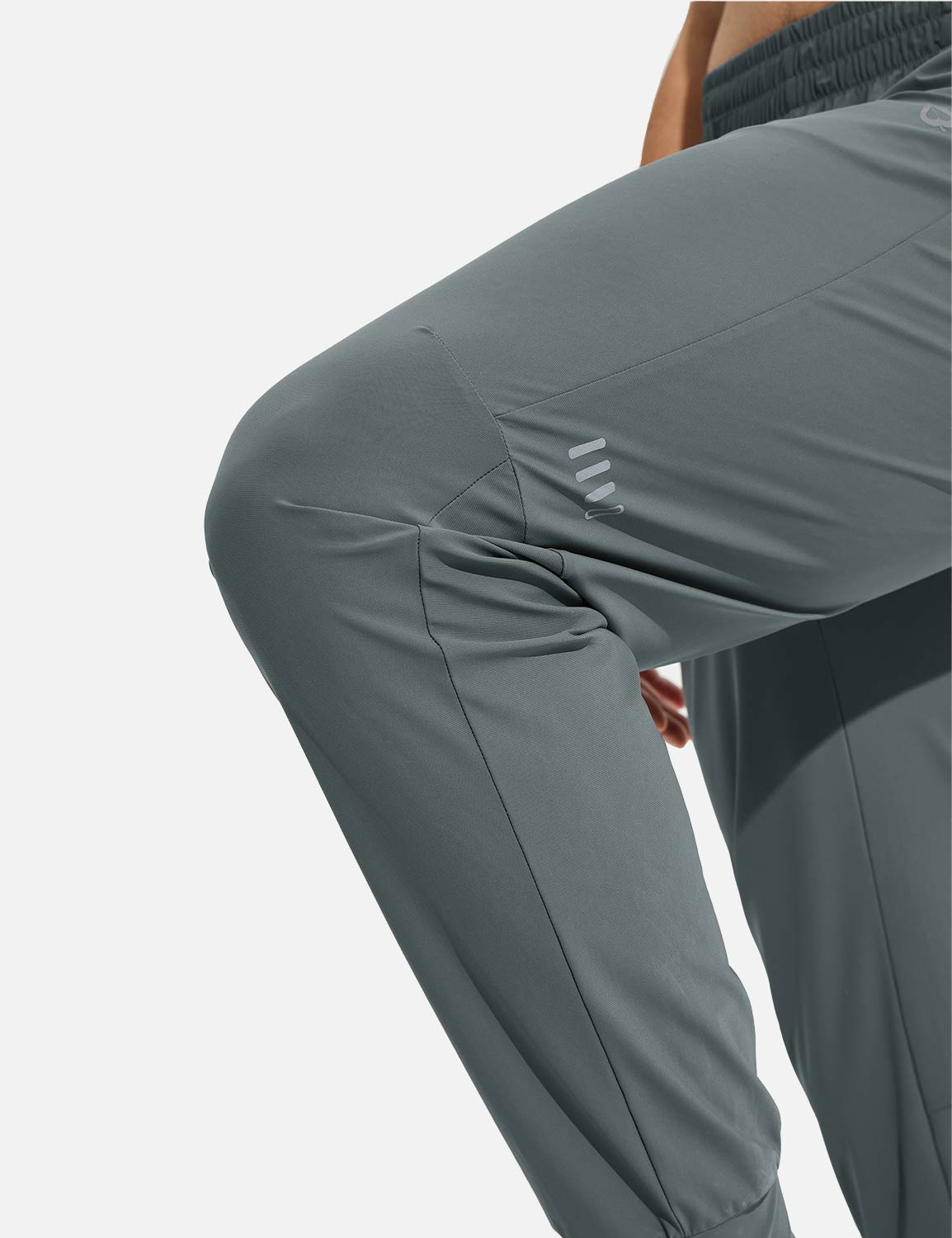 Baleaf Men's High-Stretchy Quick-Dry Joggers Pants Smoked Pearl Details