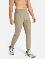 Baleaf Men's High-Stretchy Quick-Dry Joggers Pants Tannin Side