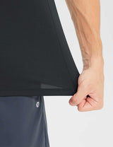 Baleaf Men's Quick Dry UPF 50+ Athletic T-shirts Anthracite Details
