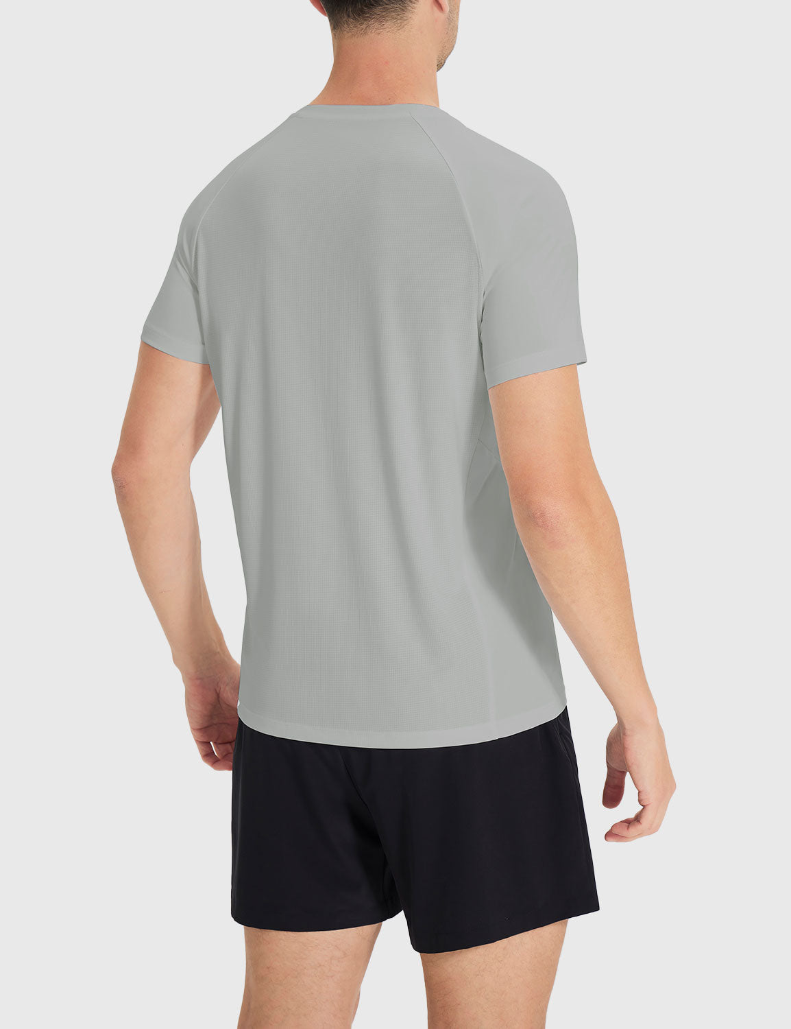 Baleaf Men's Quick Dry UPF 50+ Athletic T-shirts Silver Sconce Back