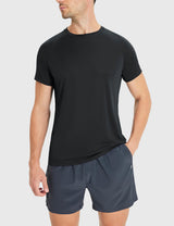 Baleaf Men's Quick Dry UPF 50+ Athletic T-shirts Anthracite Front