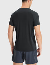 Baleaf Men's Quick Dry UPF 50+ Athletic T-shirts Anthracite Back