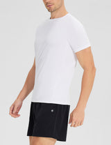 Baleaf Men's Quick Dry UPF 50+ Athletic T-shirts Lucent White Side