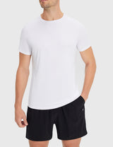Baleaf Men's Quick Dry UPF 50+ Athletic T-shirts Lucent White Front