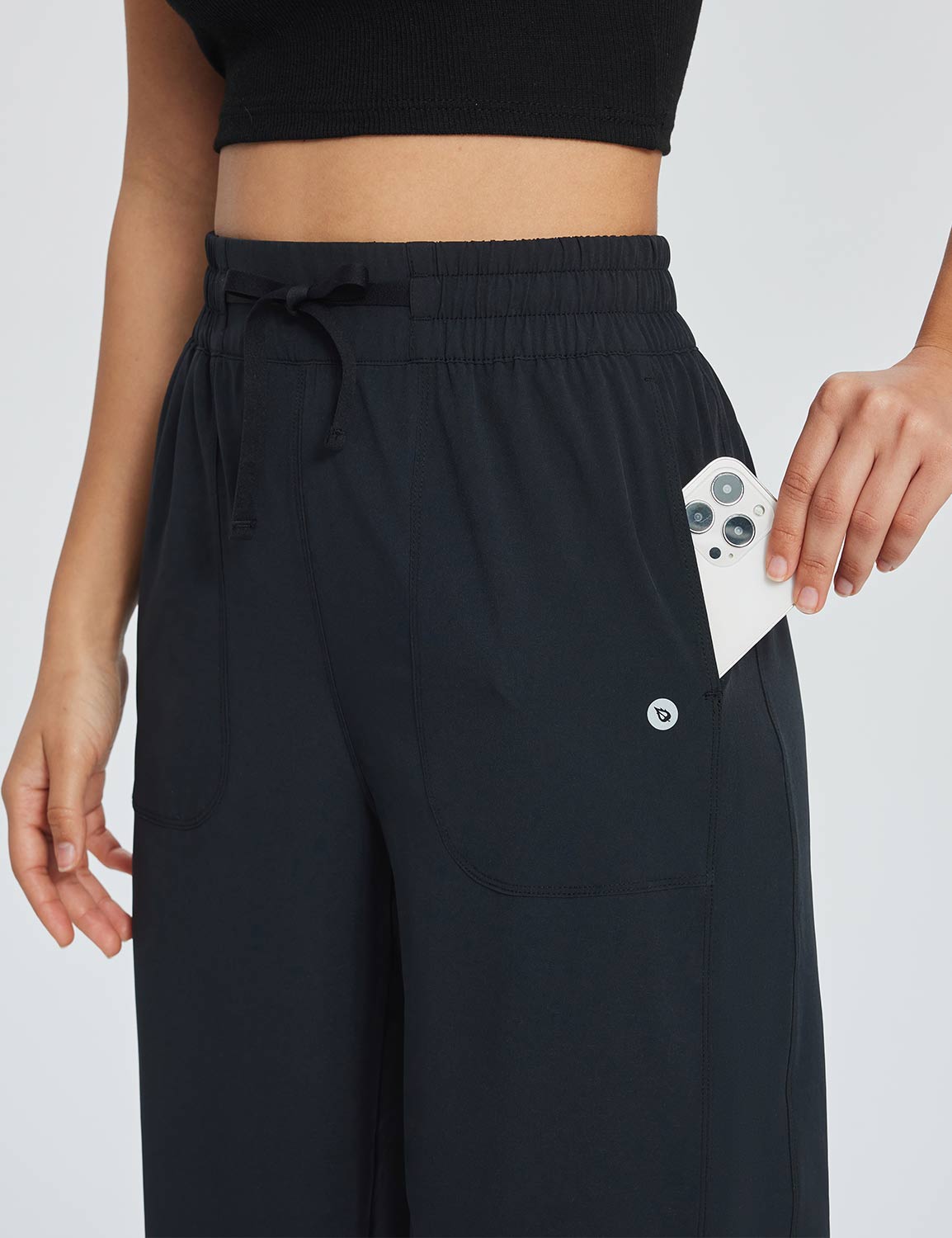 Baleaf Women's High Rise Straight Leg Sweatpants Anthracite with Pockets