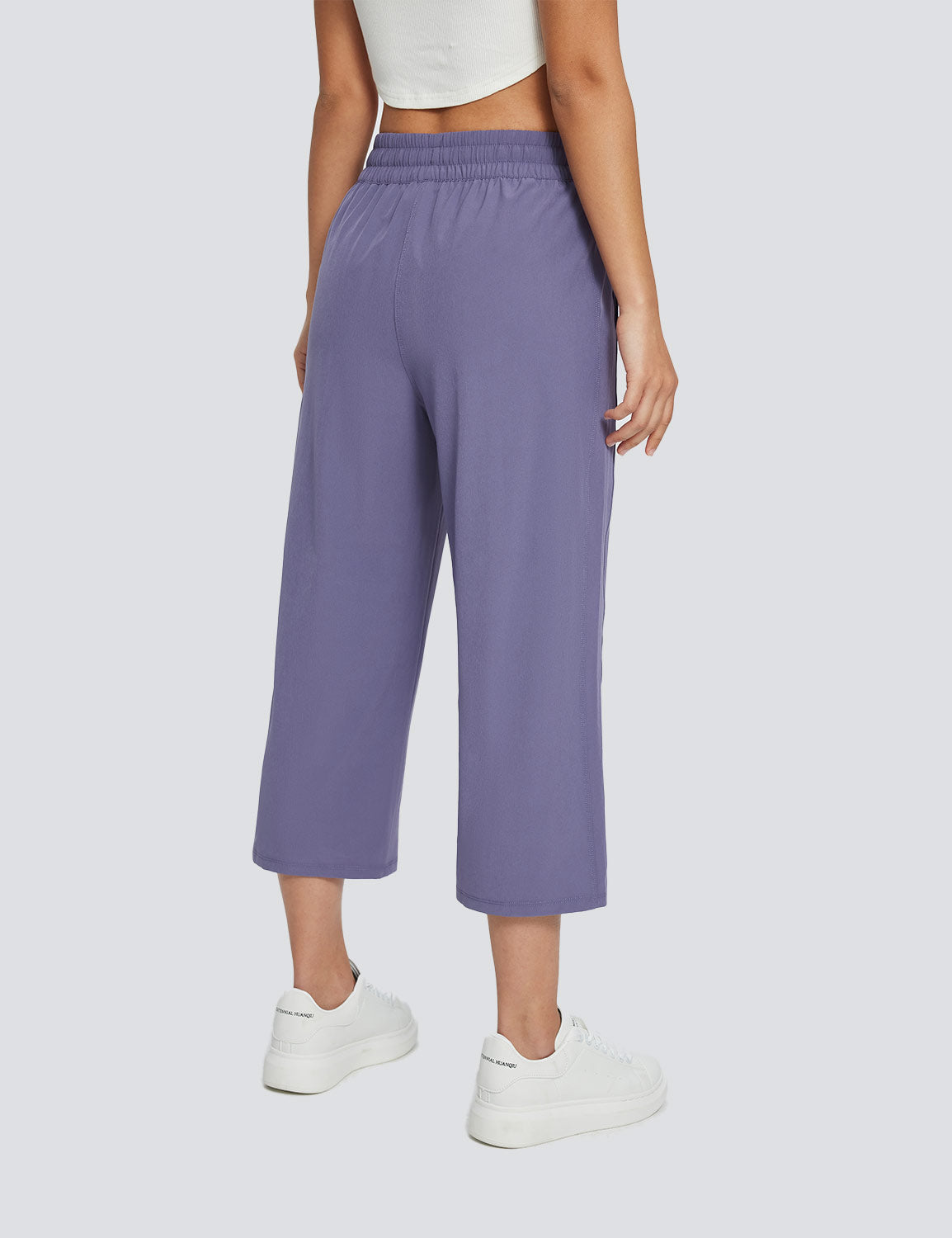 Baleaf Women's High Rise Straight Leg Sweatpants Montana Grape Back