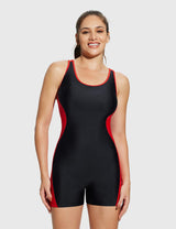 Baleaf Women's Crossback Competitive One-piece Swimsuit Fiery Red Main