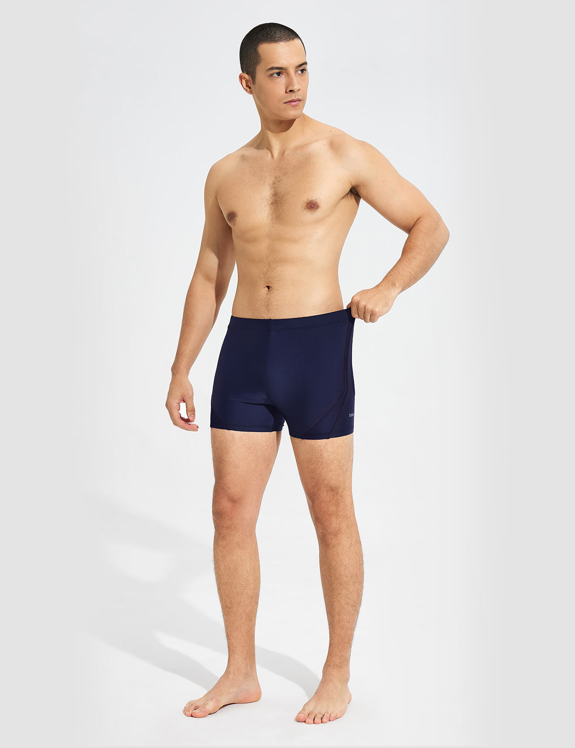 Baleaf Men's Stretchy Soft Competitive Swim Shorts Peacoat Full