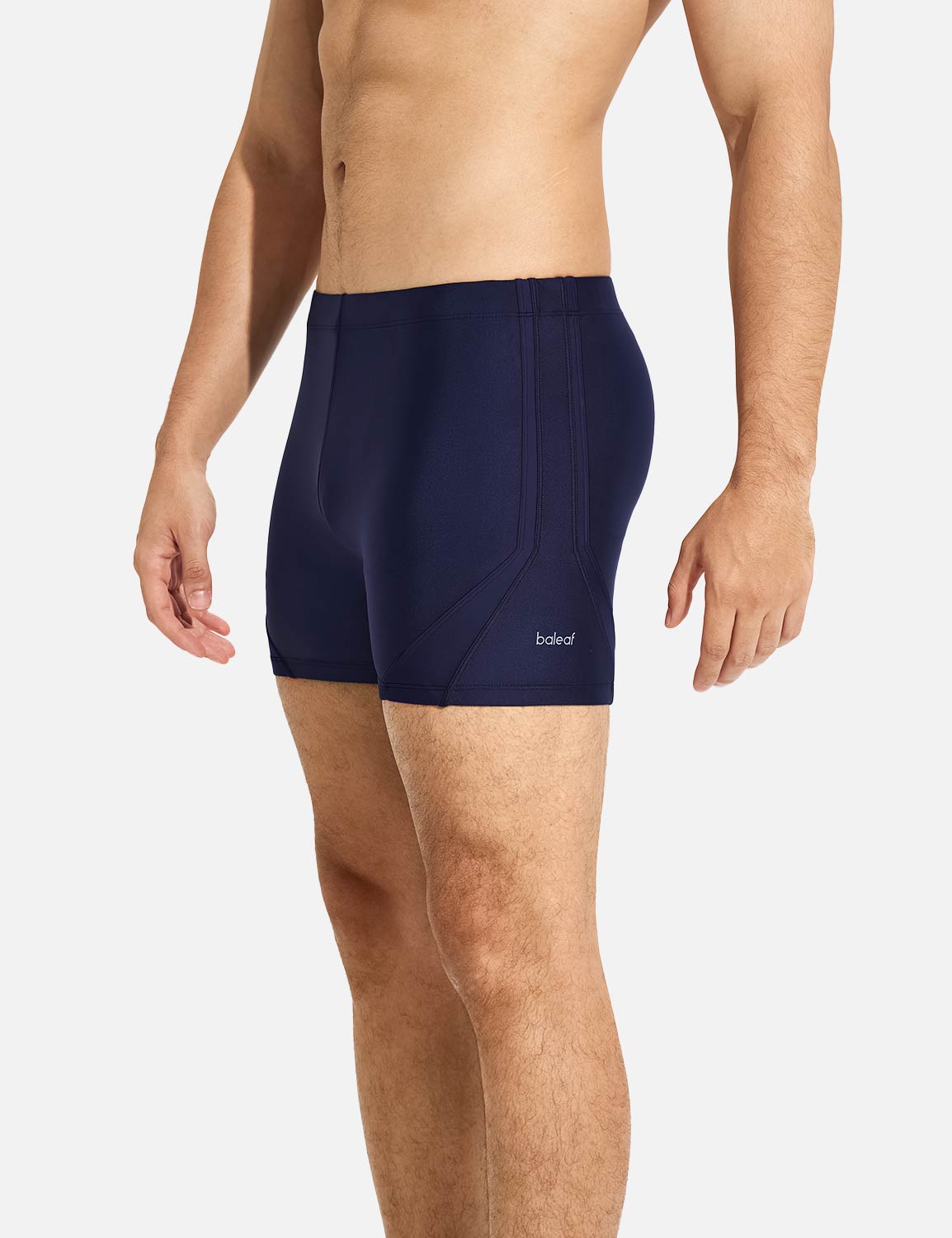Baleaf Men's Stretchy Soft Competitive Swim Shorts Peacoat Side