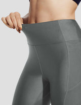 Baleaf Women's Quick-dry High-Rised Swim Trunks Smoked Pearl Details