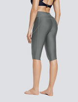 Baleaf Women's Quick-dry High-Rised Swim Trunks Smoked Pearl Back