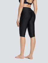 Baleaf Women's Quick-dry High-Rised Swim Trunks Anthracite Back